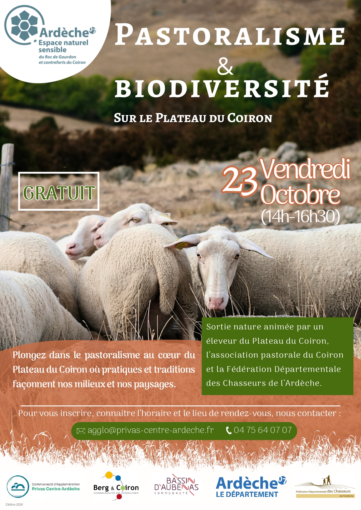 Animation nature sur le pastoralisme et la biodiversité sur le plateau du Coiron