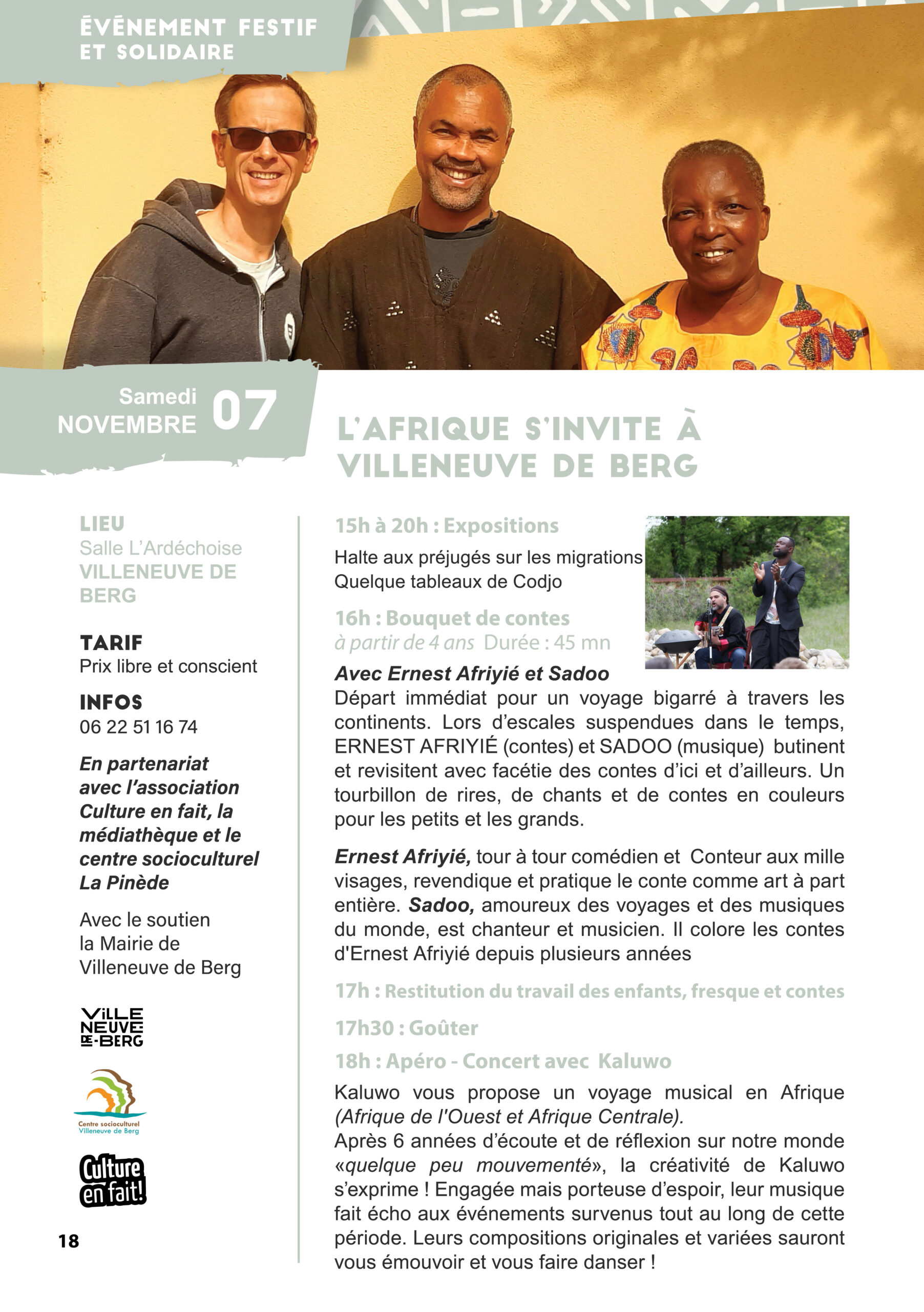 L’Afrique s’invite à Villeneuve de Berg