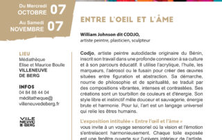 Exposition "Entre l’œil et l’âme" à Villeneuve-de-Berg
