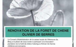 Rénovation de la forêt de chêne Olivier de Serres Rénovation de la forêt de chêne Olivier de Serres