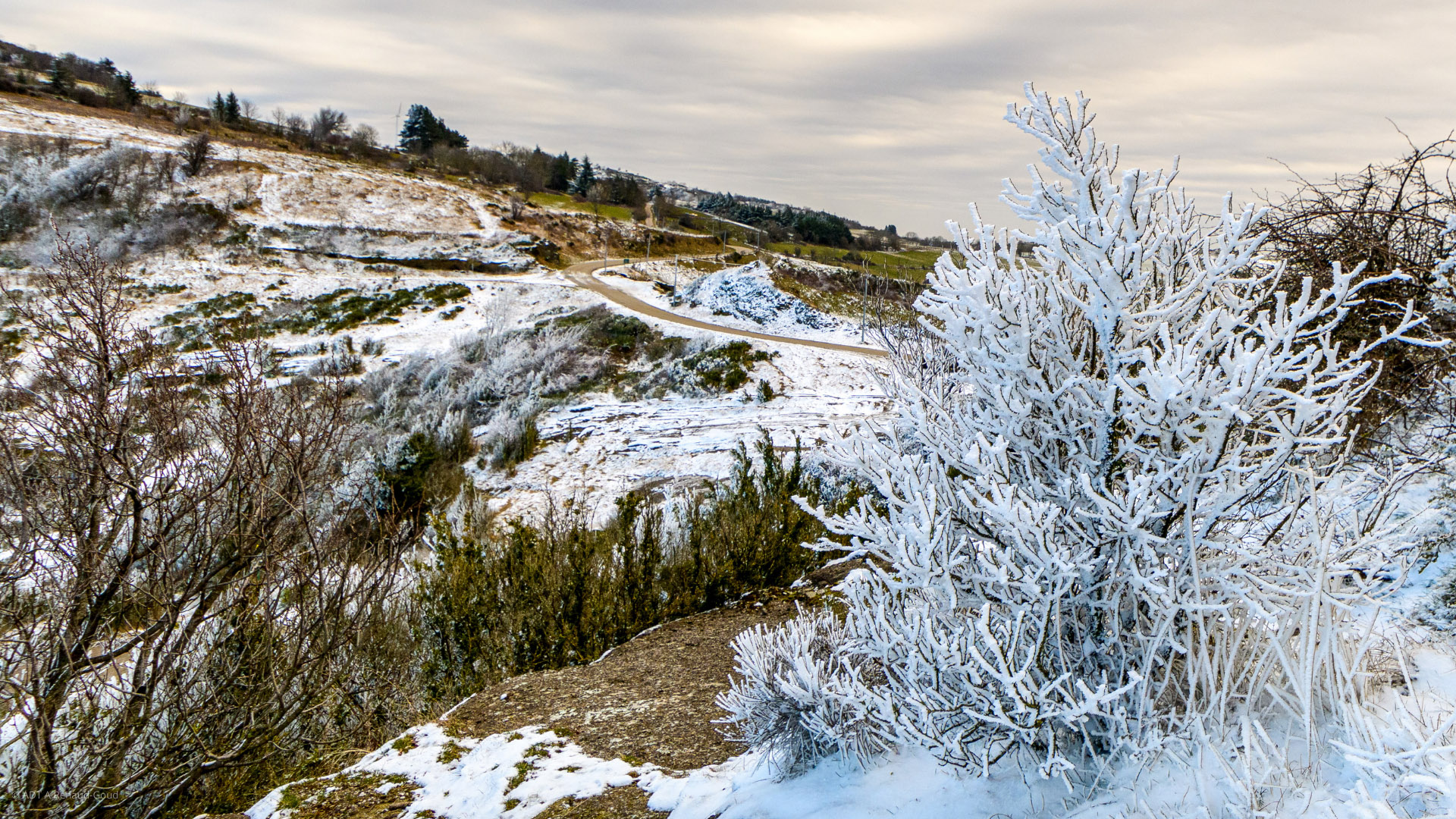 Plateau du Coiron - Ardèche neige hiver