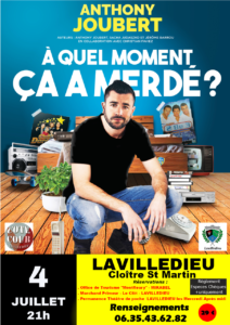 affiche Anthony Joubert Lavilledieu 4 juillet 2025, Anthony Joubert Lavilledieu